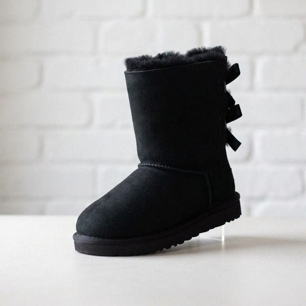 NEW UGG kids bailey bow ii boot in black